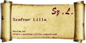 Szafner Lilla névjegykártya